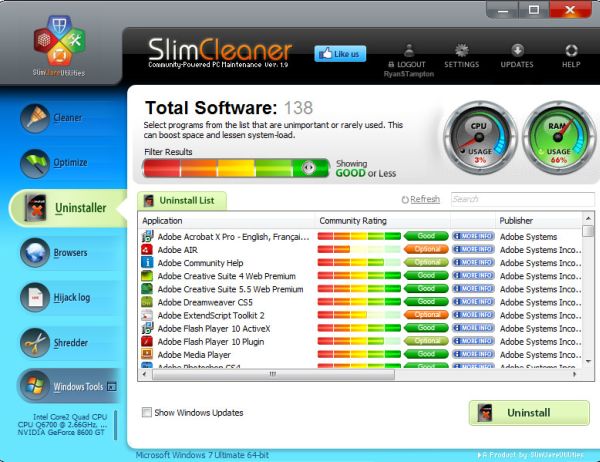 SlimCleaner 2.0: limpia tu ordenador con inteligencia (social)