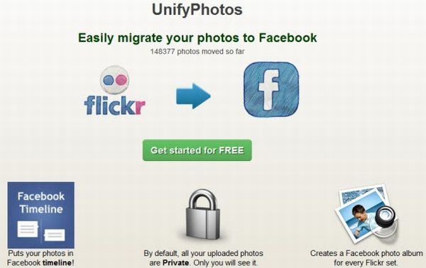 Como pasar fotos directamente de Flickr a Facebook con UnifyPhotos