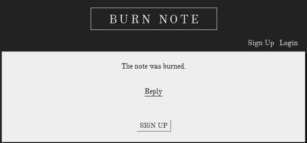 Burn Note y sus mensajes autodestructivos