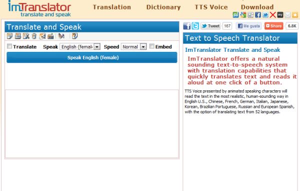 ImTranslator: traduce y habla en otros idiomas