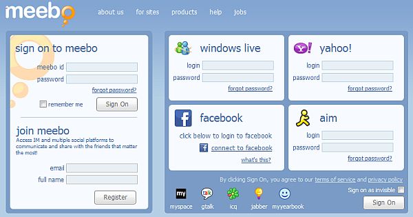 Meebo: chatea en casi todas las redes sociales y servicios de mensajería sin tener ningún cliente instalado