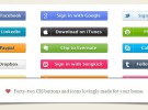 Más de 40 botones sociales creados con CSS