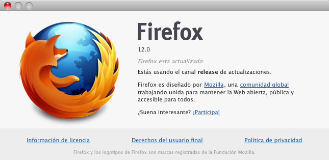 Aparece la versión estable de Firefox 12 en los servidores FTP de Mozilla