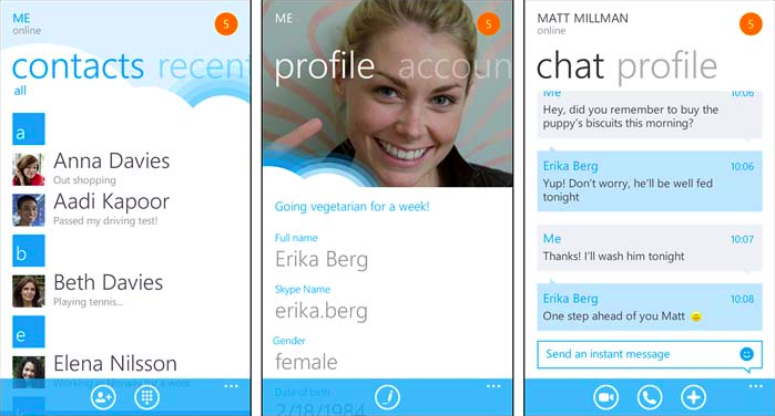 Disponible la versión 1.0 de Skype para Windows Phone 7