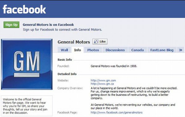 Facebook pierde a General Motors de sus anuncios pagados