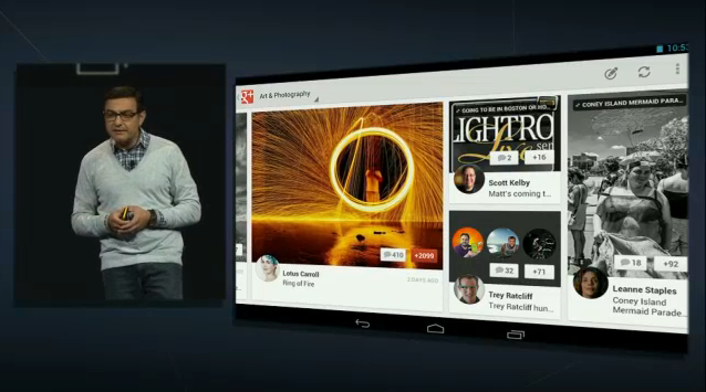 Google por fin presenta una aplicación de Google+ para tablets