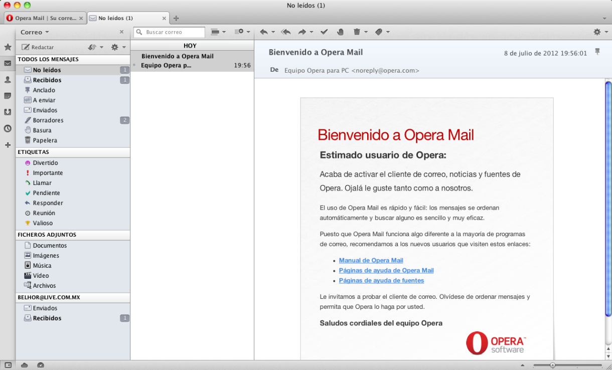 Opera Mail, una verdadera alternativa a Thunderbird