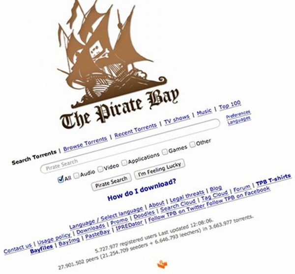 The Pirate Bay e IsoHunt no han sido afectados por el algoritmo de Google