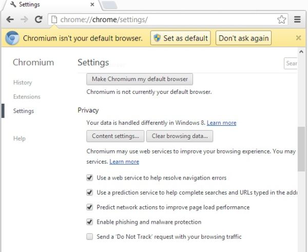 Do Not Track sería pronto una nueva opción en Chrome