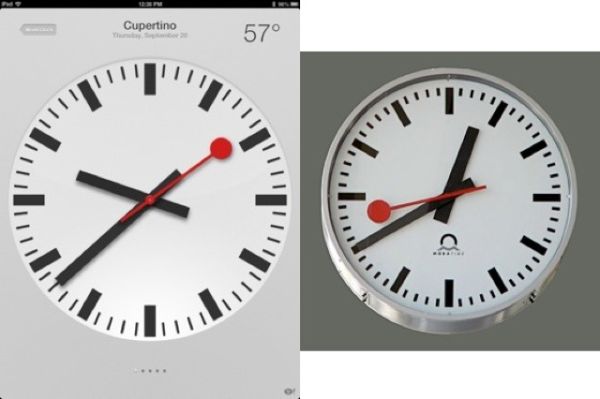 Apple es demandada por copiar el reloj que usan los ferrocarriles en Suiza