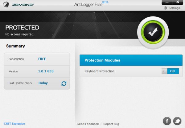 Zemana AntiLogger: protege el ordenador contra keyloggers