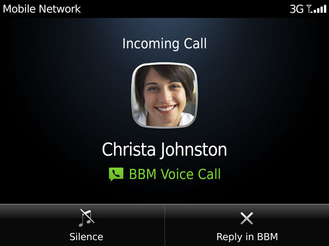 BlackBerry Messenger ahora permitirá realizar llamadas gratuitas