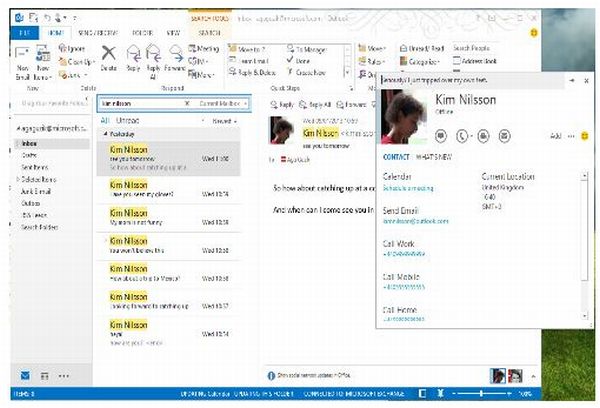 Outlook se ha integrado con Skype