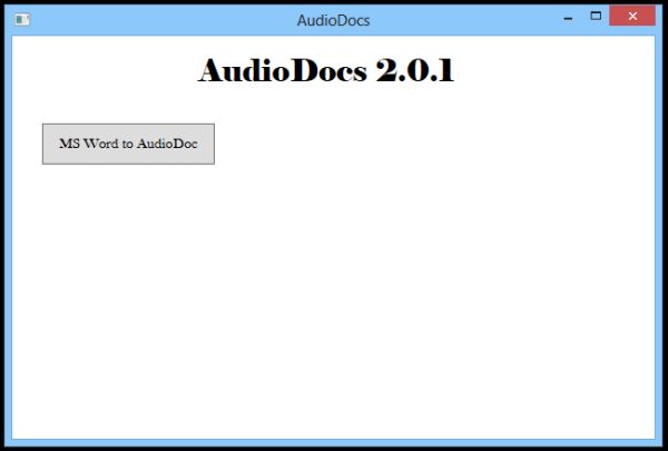 Convertir ficheros de Word en audio con AudioDocs