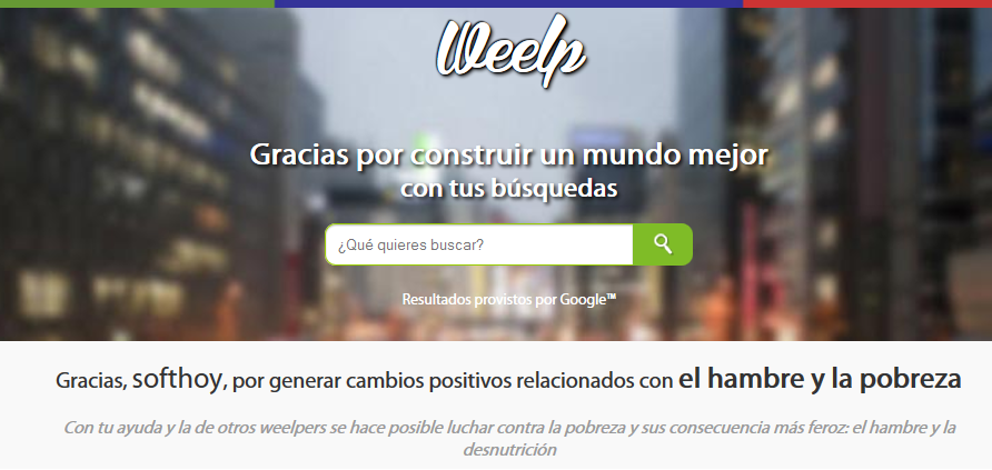Weelp, buscador solidario que destina sus ingresos a causas sociales