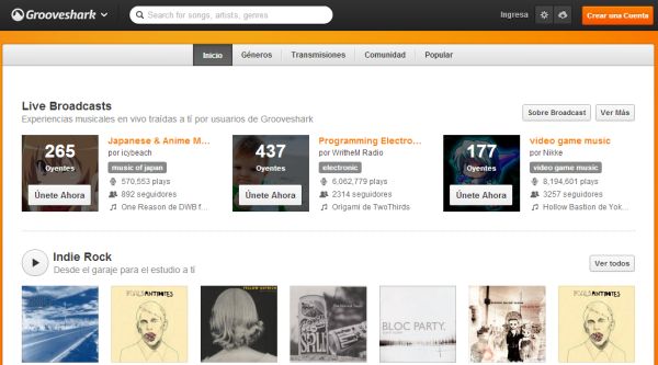 ¿Grooveshark censurado por Google?