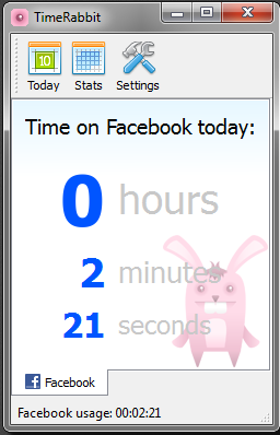 TimeRabbit te ayuda a medir el tiempo que pasas en Facebook