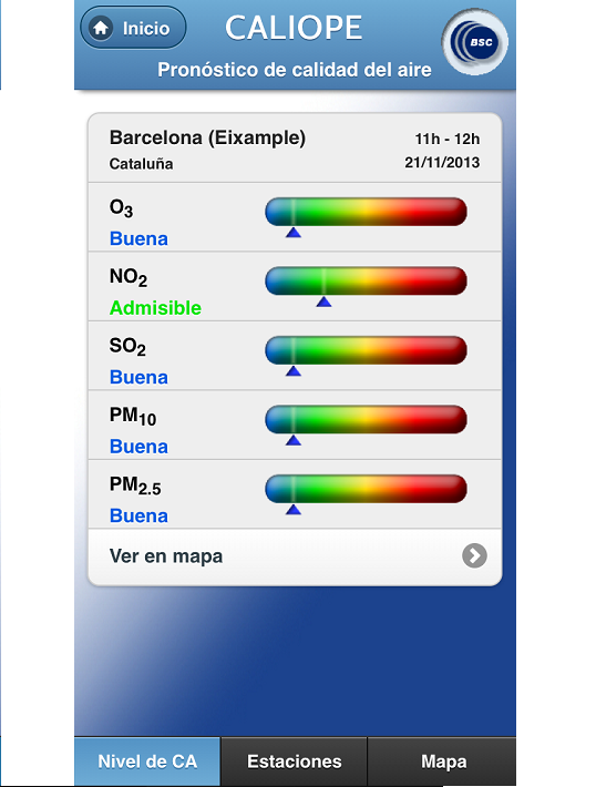 Caliope, una aplicación para conocer la calidad del aire en las ciudades españolas