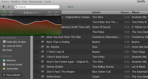 Equalify: un ecualizador para Spotify