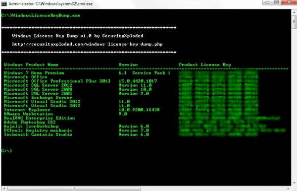 Windows Licence Key Dump encuentra por ti los números de serie de los programas instalados