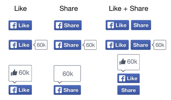 Facebook rediseña los botones «Me Gusta» y «Compartir»‏