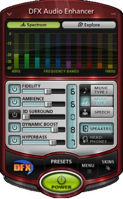 DFX Audio Enhancer: mejora el sonido del ordenador
