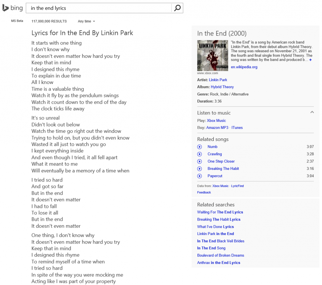 bing-lyrics
