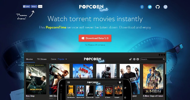 Popcorn Time estrena características para que no puedan tumbarlo