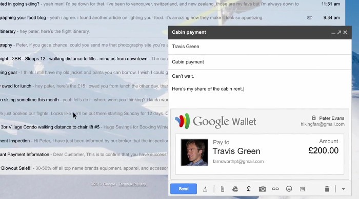 Gmail permite enviar dinero por correo electrónico