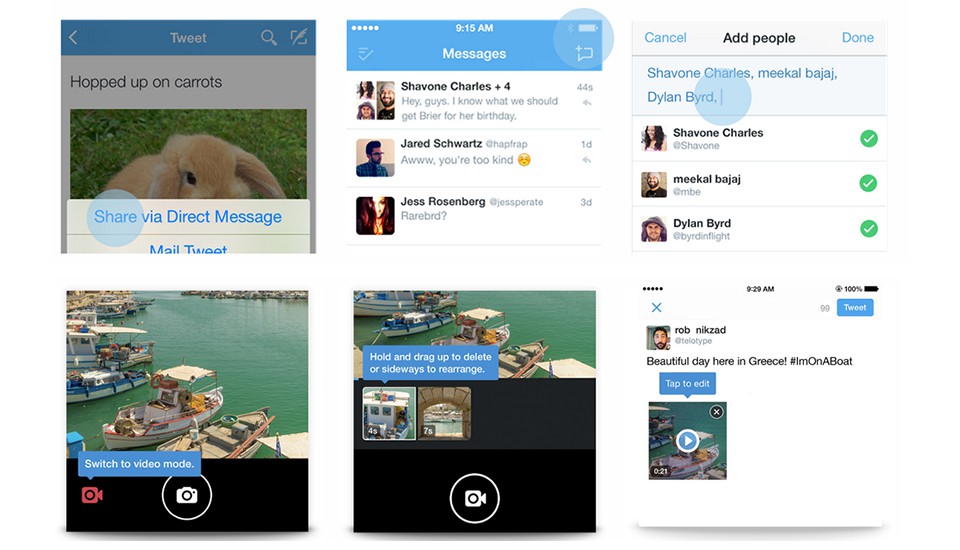 Los vídeos y las conversaciones en grupo llegan a Twitter