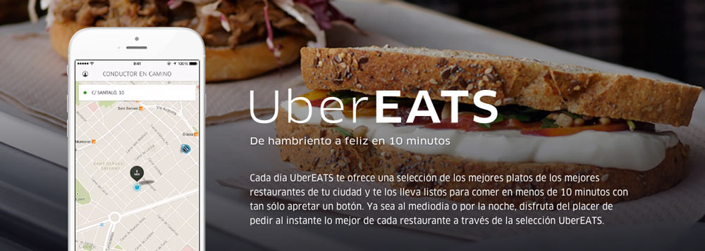 UberEATS, el servicio de comida a domicilio de Uber en Barcelona