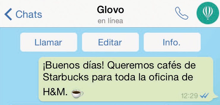 Glovo, una app con la que podrás pedir de todo vía WhatsApp