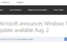 Microsoft confirma el día en el que podremos actualizar a Windows 10 Anniversary Update