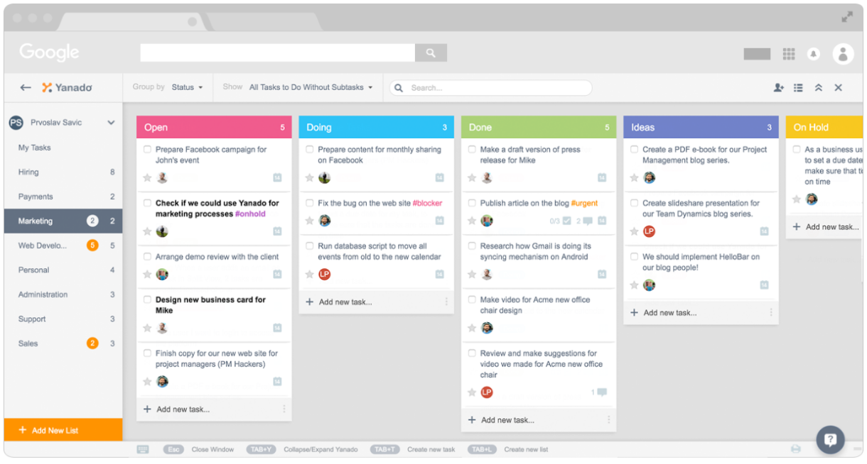 Yanado, una herramienta para gestionar tareas y proyectos dentro de Gmail