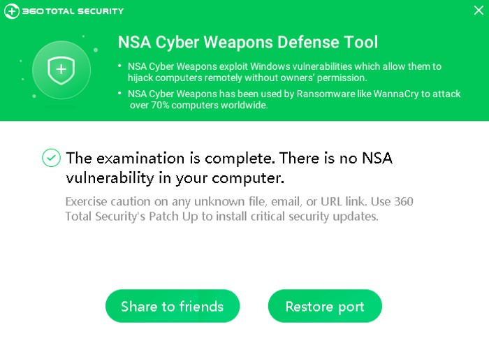 360 NSA Cyber Weapons Defense: comprobad si sois vulnerables a la NSA