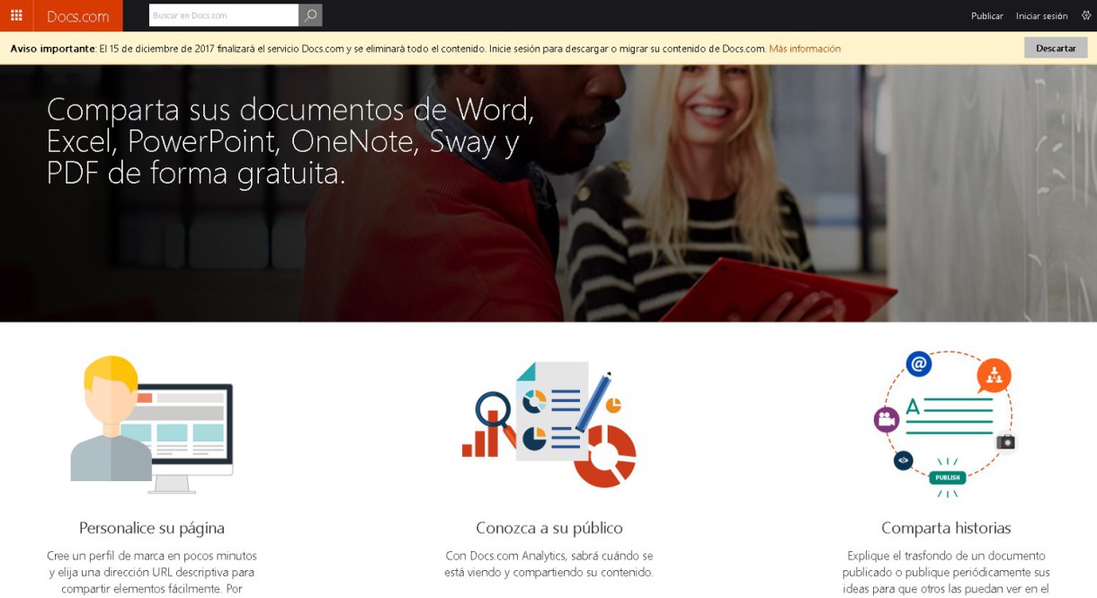 Microsoft confirma que cerrará docs.com el 15 de diciembre