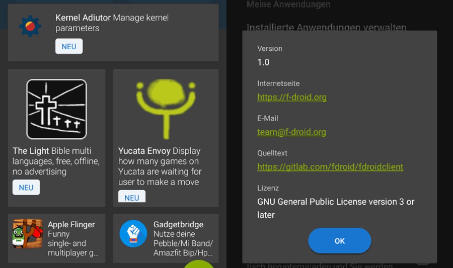 La versión 1.0 del repositorio F-Droid para Android ya está disponible