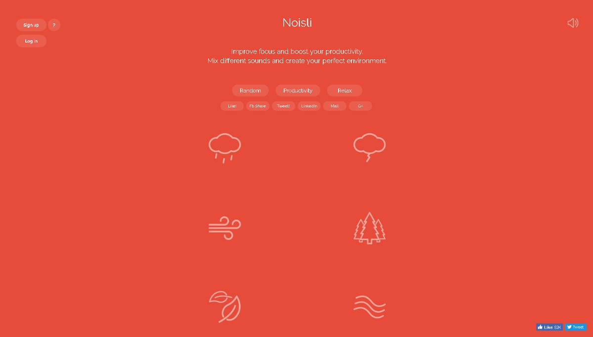 Noisli, una herramienta para crear ruido de fondo