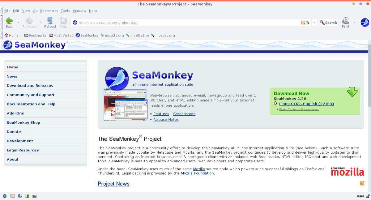SeaMonkey, la suite internetera de Mozilla, llega a la versión 2.49.2