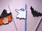 Manualidades con niños: Pajitas decorativas para Halloween