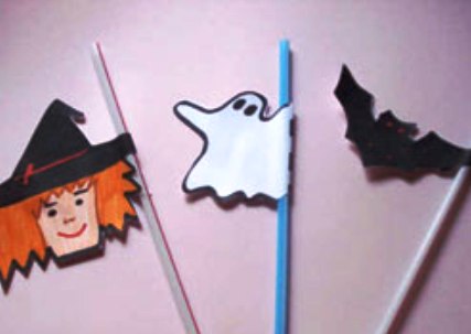 Manualidades con niños: Pajitas decorativas para Halloween