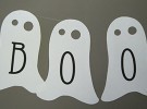 Manualidades de Halloween: guirnalda de fantasmas
