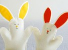 Manualidades para niños: Títeres de conejo de Pascua