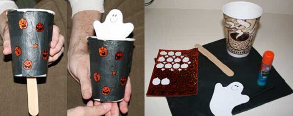 Manualidades para Halloween: Vaso fantasma