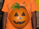 Disfraz de embarazada para Halloween: Calabaza