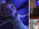Unas bebés gemelas se convierten en estrellas imitando una escena de Frozen